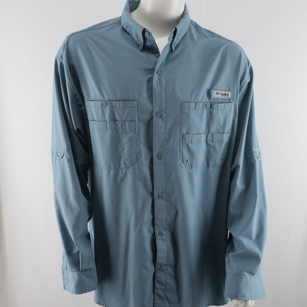 Columbia PFG Men's Fishing Outdoors Vented Shirt‎ Size 2XL Green